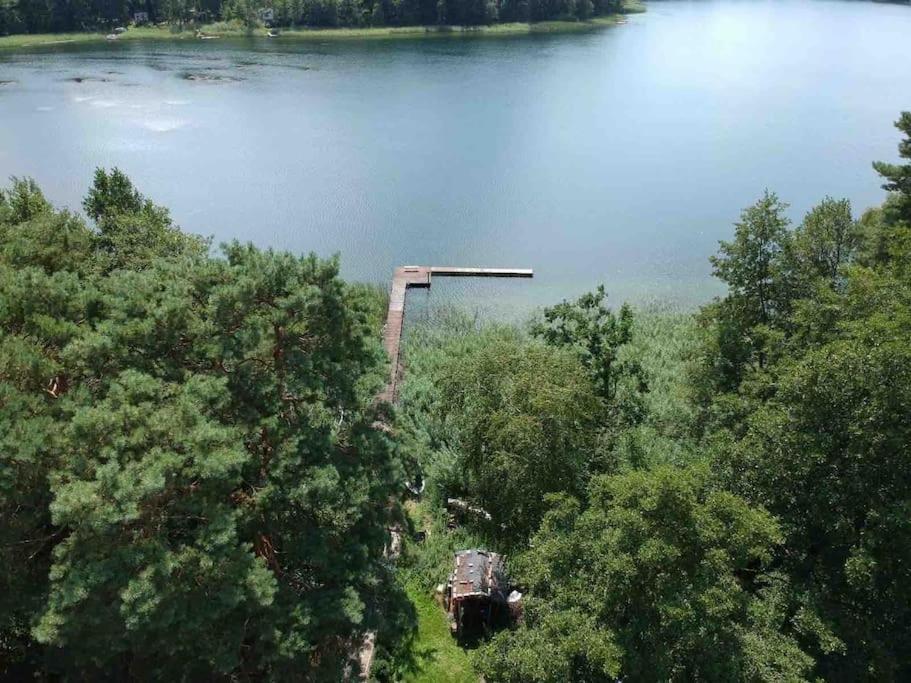 Haus Wilma Gruene Idylle Im Wald Direkt Am See Wendisch Rietz Exterior foto